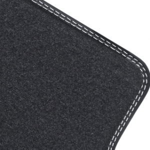 Velur talne preproge zadaj, črne s kovinsko sivimi šivi